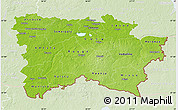 Physical Map of Voru, lighten