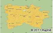 Savanna Style Map of Voru, single color outside
