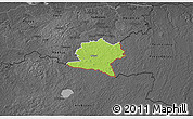 Physical 3D Map of Misso, darken, desaturated