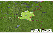 Physical 3D Map of Misso, darken