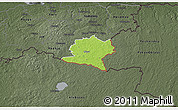 Physical 3D Map of Misso, darken, semi-desaturated