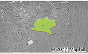 Physical 3D Map of Misso, desaturated