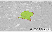 Physical 3D Map of Misso, lighten, desaturated