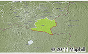 Physical 3D Map of Misso, semi-desaturated