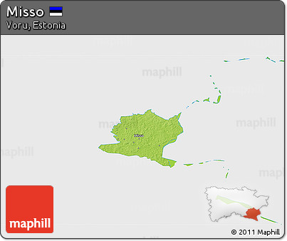 Physical 3D Map of Misso, single color outside