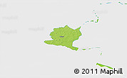 Physical 3D Map of Misso, single color outside