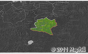 Satellite 3D Map of Misso, darken, desaturated