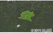 Satellite 3D Map of Misso, darken, semi-desaturated