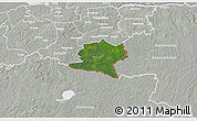 Satellite 3D Map of Misso, lighten, semi-desaturated