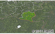 Satellite 3D Map of Misso, semi-desaturated