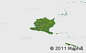 Satellite 3D Map of Misso, single color outside
