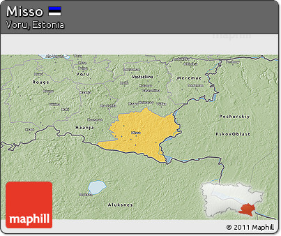Savanna Style 3D Map of Misso