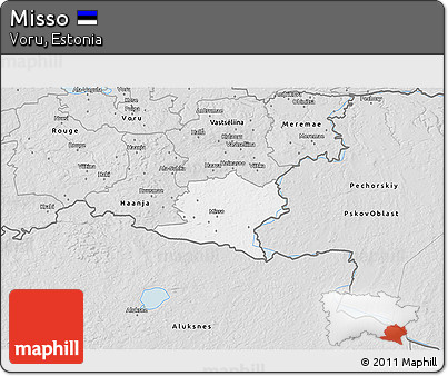 Silver Style 3D Map of Misso