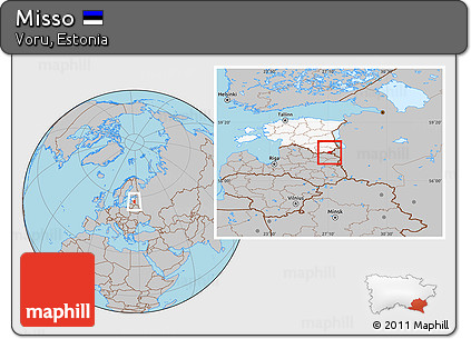 Gray Location Map of Misso, highlighted country