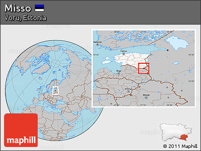 Gray Location Map of Misso, highlighted country