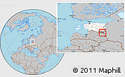 Gray Location Map of Misso, highlighted country, highlighted parent region, within the entire country