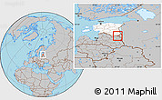 Gray Location Map of Misso, highlighted country