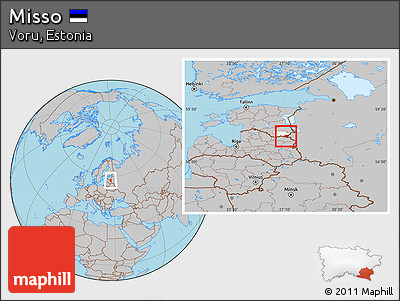 Gray Location Map of Misso, highlighted parent region