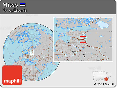 Gray Location Map of Misso, highlighted parent region