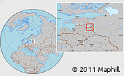 Gray Location Map of Misso