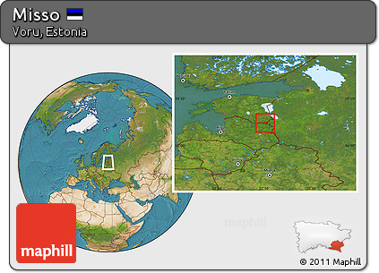 Satellite Location Map of Misso