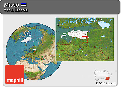 Satellite Location Map of Misso, highlighted country