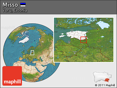 Satellite Location Map of Misso, highlighted country