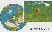 Satellite Location Map of Misso
