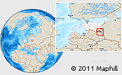 Shaded Relief Location Map of Misso, highlighted country, highlighted parent region, within the entire country