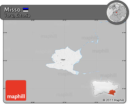 Gray Map of Misso, single color outside