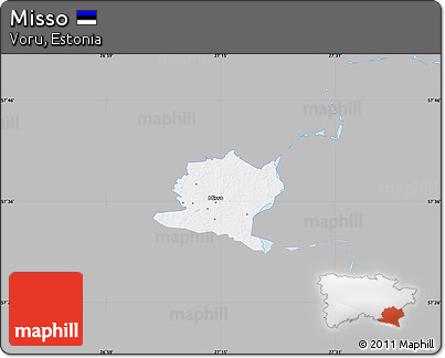 Gray Map of Misso, single color outside