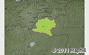 Physical Map of Misso, darken, semi-desaturated