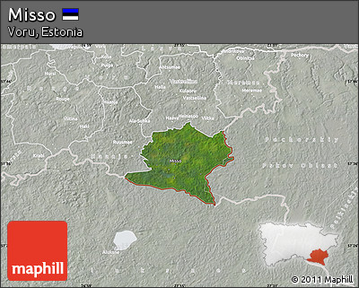 Satellite Map of Misso, lighten, semi-desaturated