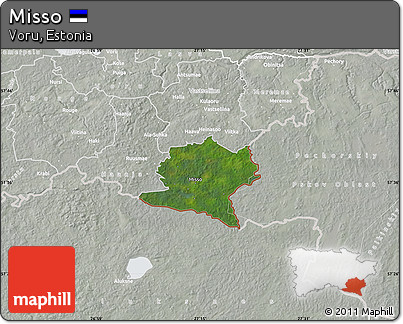 Satellite Map of Misso, lighten, semi-desaturated