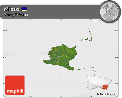 Satellite Map of Misso, single color outside