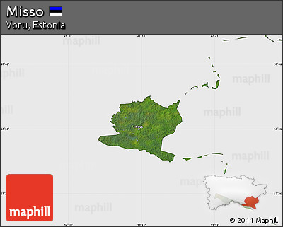 Satellite Map of Misso, single color outside