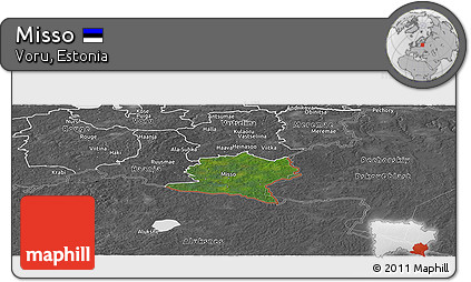 Satellite Panoramic Map of Misso, desaturated