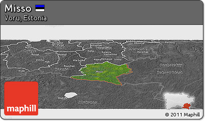 Satellite Panoramic Map of Misso, desaturated