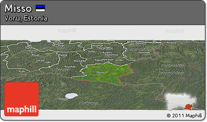 Satellite Panoramic Map of Misso, semi-desaturated