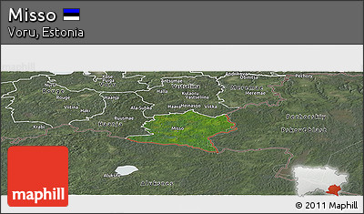 Satellite Panoramic Map of Misso, semi-desaturated