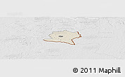 Shaded Relief Panoramic Map of Misso, lighten, desaturated