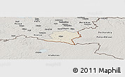 Shaded Relief Panoramic Map of Misso, semi-desaturated