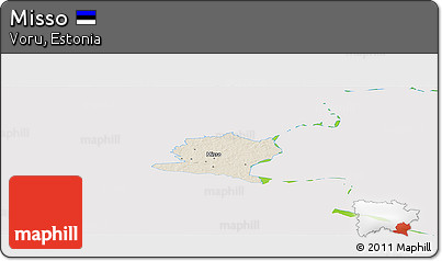 Shaded Relief Panoramic Map of Misso, single color outside