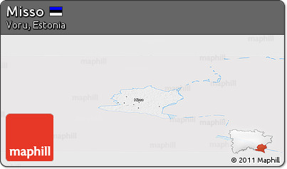 Silver Style Panoramic Map of Misso, single color outside