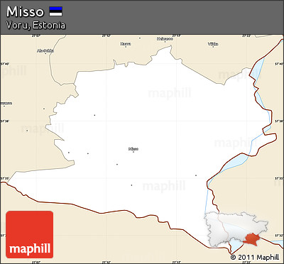 Classic Style Simple Map of Misso