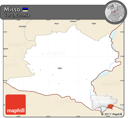 Classic Style Simple Map of Misso