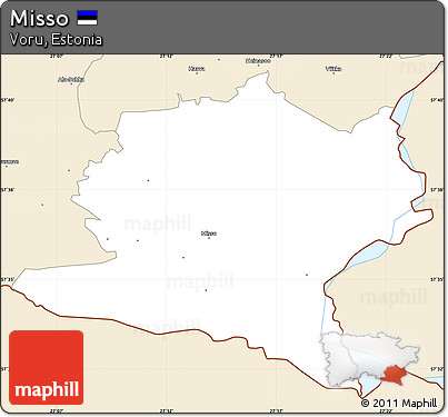 Classic Style Simple Map of Misso