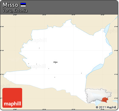 Classic Style Simple Map of Misso, single color outside