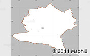 Gray Simple Map of Misso, cropped outside