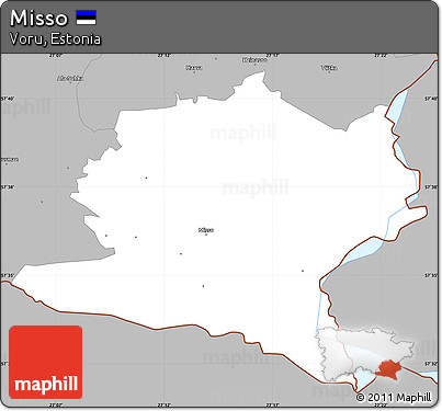 Gray Simple Map of Misso